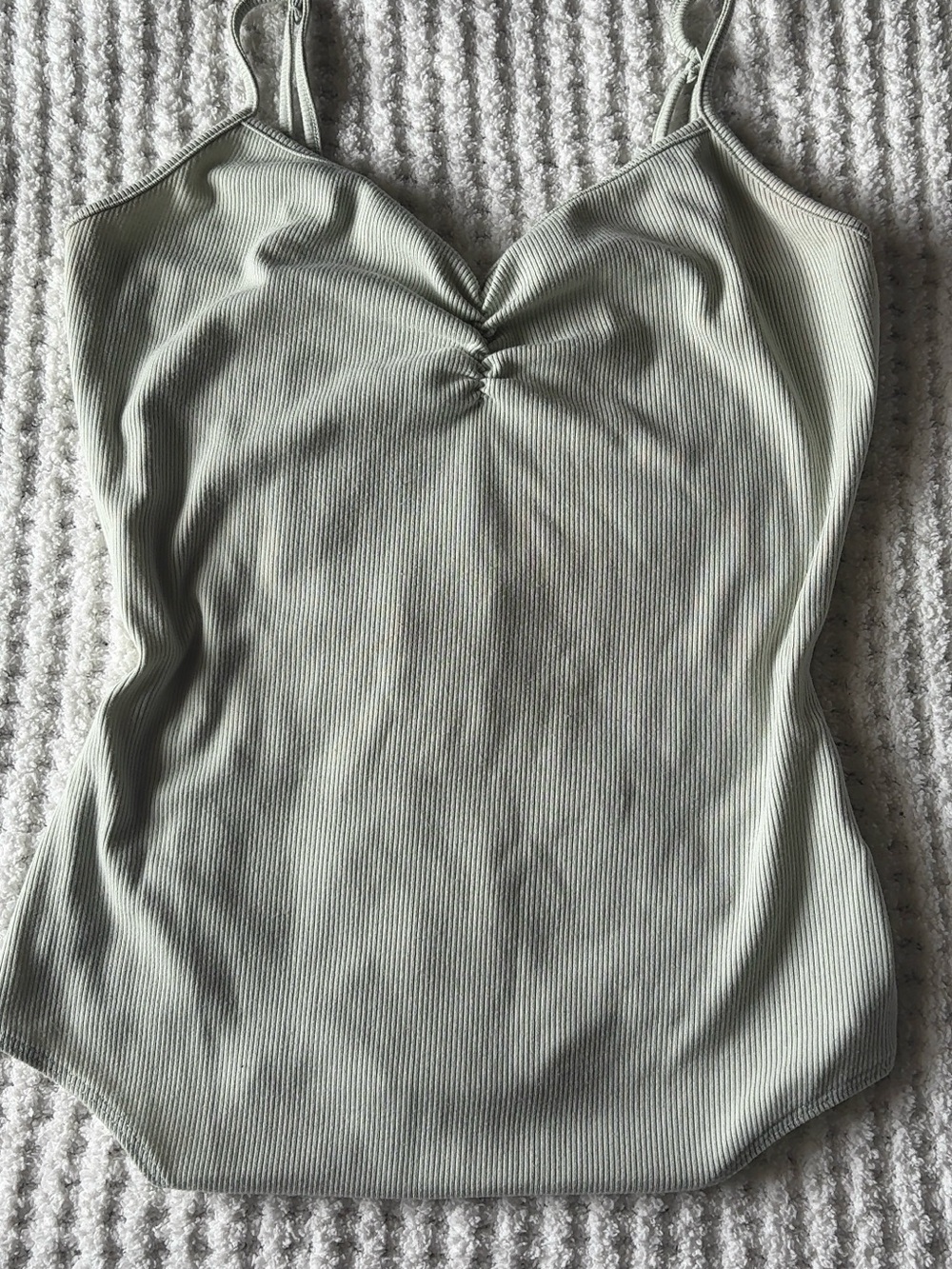 American Eagle Ribbed Sage Green Bodysuit